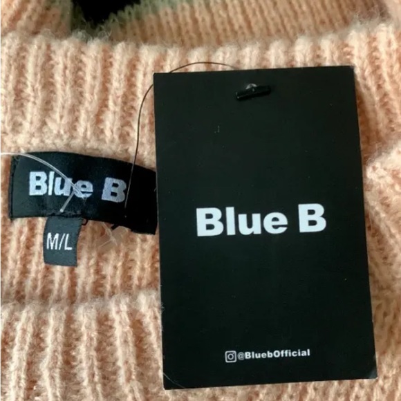 Blue B Collection Crew Neck Leopard Sweater Oversized Wool Blend Women's M/L - Picture 9 of 12